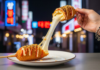 mozzarella corn dog korean