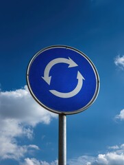 recovery direction sign with a beautiful day no logos no brands ar 34