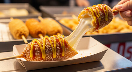 cheese corn dog korean 