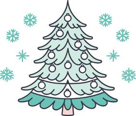Obraz premium Christmas Tree Clipart Illustration. Festive Christmas Tree Artwork. Holiday Christmas Tree Clipart. Winter Christmas Tree Illustration. Decorative Christmas Tree Artwork. Seasonal Christmas Tree Clip