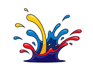 Obraz premium Colorful Splash Burst Dynamic Liquid Motion in Abstract Design