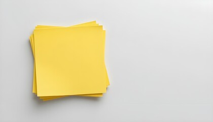  
"Yellow sticky note or Post-it paper isolated on a clean background, single or stacked sheets, realistic textures of paper with slight curl at the edges, high-resolution, well-lit, simple and minima