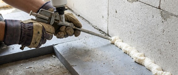 Insulating water pipe with spray foam technique 