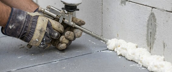Insulating water pipe with spray foam technique 