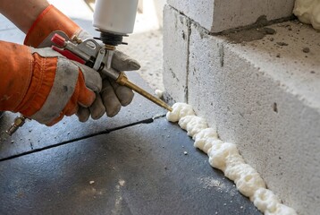 Insulating water pipe with spray foam technique 