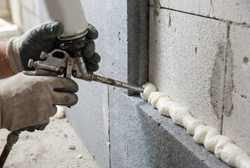 Insulating water pipe with spray foam technique 