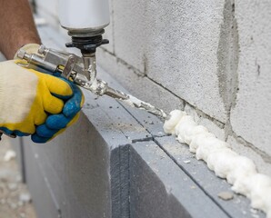 Insulating water pipe with spray foam technique 