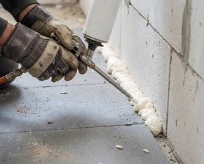 Insulating water pipe with spray foam technique 