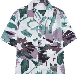 Abstract patterned short sleeve shirt