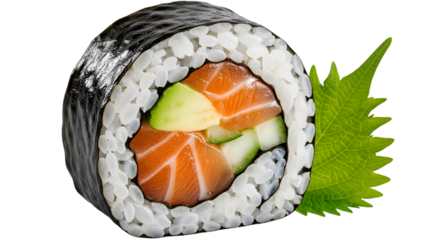 Salmon Sushi Roll with Wasabi