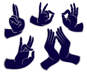 Template for tottoo hands symbal. Decorative hand icon illustration. 