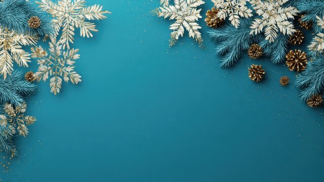 blue christmas background - Powered by Adobe