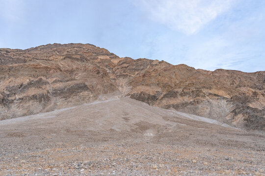 Alluvial fan from Grapevine Mountains(Amargosa Range). Scotty's Castle Road( North Highway), Death Valley National Park, Inyo County, California. Mojave Desert. 
