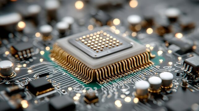 Cpu processor connecting to circuit board technology - Powered by Adobe