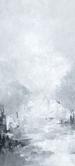 A soft, abstract landscape in shades of gray, evoking a calm and serene atmosphere, Ideal for backgrounds in creative projects, branding, or decor themes focused on minimalism and tranquility,