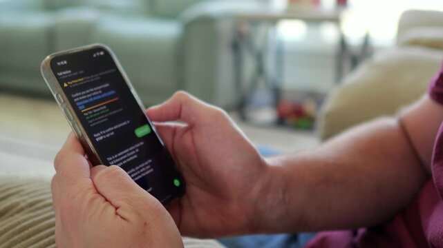 SMS Tolls Scam Text Simulation Concept - Smishing Attacks Threaten Action for Unpaid Tolls to Collect Sensitive Information and Financial Data Concept