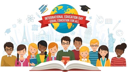 Education and learning concept with diverse group of people