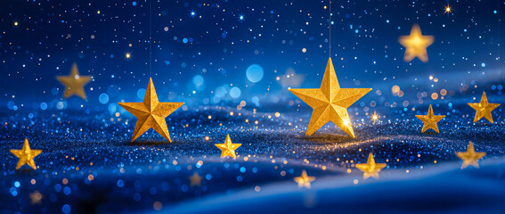 blue background with stars