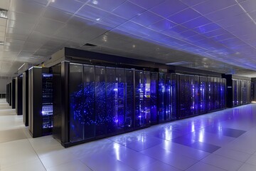 Gigantic Server Station: Futuristic Cybernetic Infrastructure Design