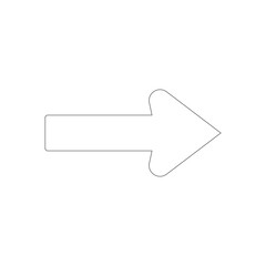 Simple outline right arrow icon minimalist graphic element for directional guidance