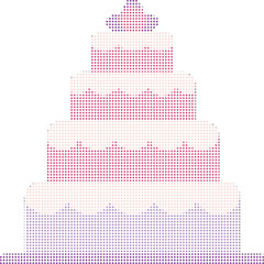 Delicious Tiered Cake Illustration For Celebration And Dessert