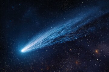 Majestic comet revealing icy nucleus in space