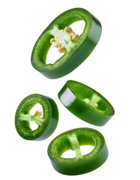 İzole edilmiş biber dilimleri 