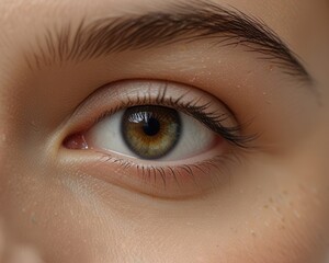 Natural Hazel Green Eye Iris Macro In Luxury Beauty and Wellness Editorial Style