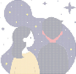 Celestial Dreamscape Featuring Moon And Stars, Nighttime Fantasy