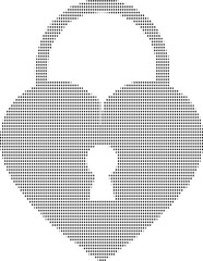 Heart Lock Security Concept Protection Romance Valentine