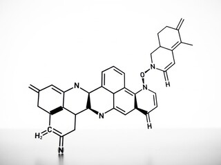 Chemical compound molecule structure isolated on white background