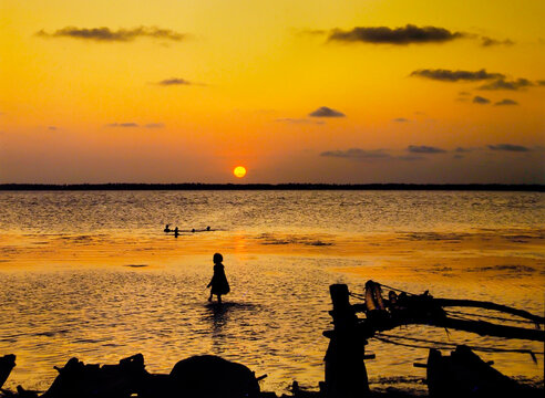 Asia, Sri Lanka, Negombo Sunset