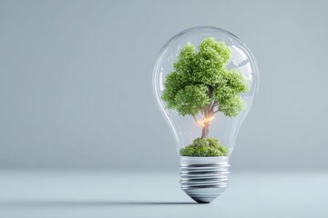 Renewable energy future bright idea concept