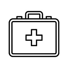 Obraz premium First Aid Kit Icon with Cross