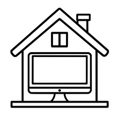 Smart Home Computer Screen Icon