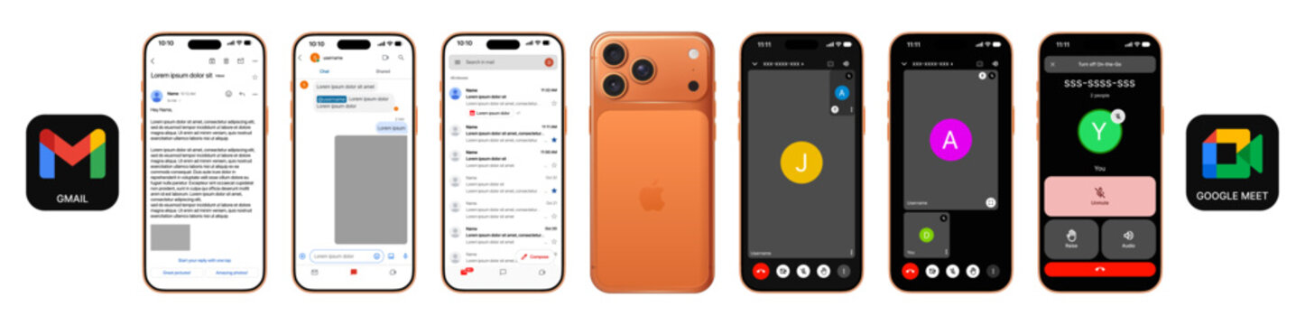 Google Meet mobile interface on iPhone 17 Pro Max showing online video meeting, remote work communication and business video call workflow