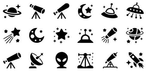 astronomy space science icon set © graphixecho