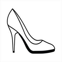 High Heel Shoe Fashion Vector Illustration