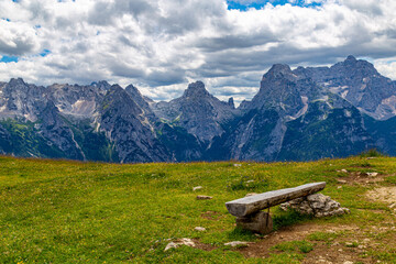 Majestic Dolomites mountain  landscape at summer. Italy