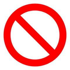 Ban sign icon isolated on transparent background. Not allowed sign. Prohibition and restriction symbol. 