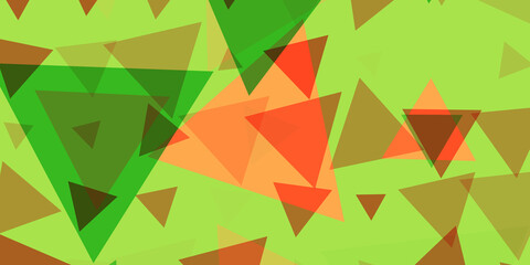 Vibrant Abstract Triangles on Green Background