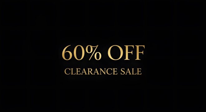 60 Percent Off Clearance Sale Black Gold Luxury Background