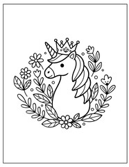 Fantasy Unicorn Coloring Pages Printable