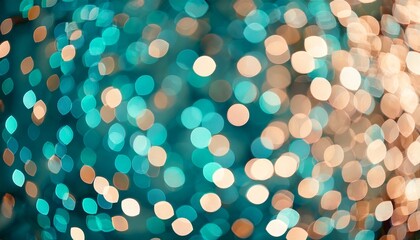 teal and tan bokeh background