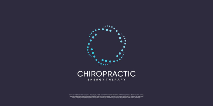 Chiropractic logo with creative element concept Premium Vector part 1