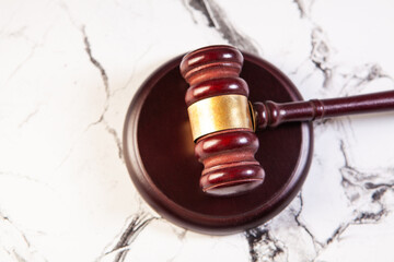 judge gavel with white background