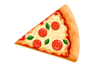pizza on white background
