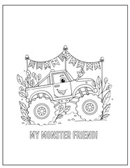 Big Wheel Monster Truck Coloring Page