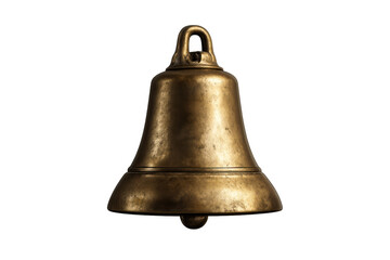 Vintage brass bell providing an antique sound, ringing a signal, alert, and notification of traditional holidays