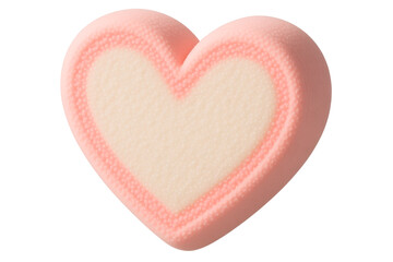 pink heart isolated on white background